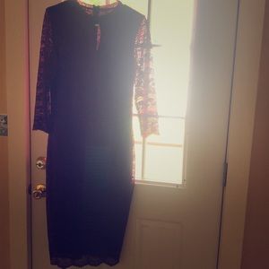 Kenzie Mid Lace Burgundy Dress